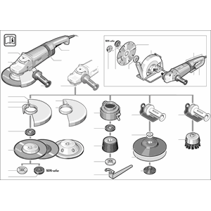 Festeflens for GWS Vinkelsliper