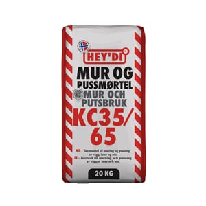 Hey`Di Mur og Pussmørtel KC35/65 20 kg.sekk