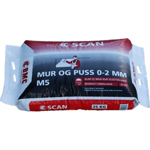 Mur/Pussmørtel Kl.B - BMC - 25 kg.sekk