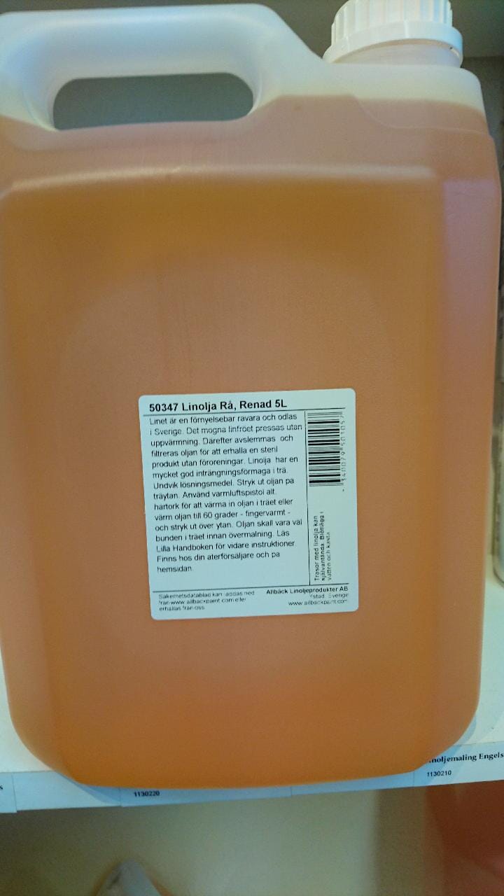 Linolje Rå, Ren - 5 ltr.kn. - BETOMUR AS